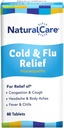 NaturalCare Cold & Flu Relief, Homeopathic Tablets, 60ct | May Provide Support Through Congestion, Cough, Headache, Sore Throat, Runny Nose, Body Aches, Fever, Chills