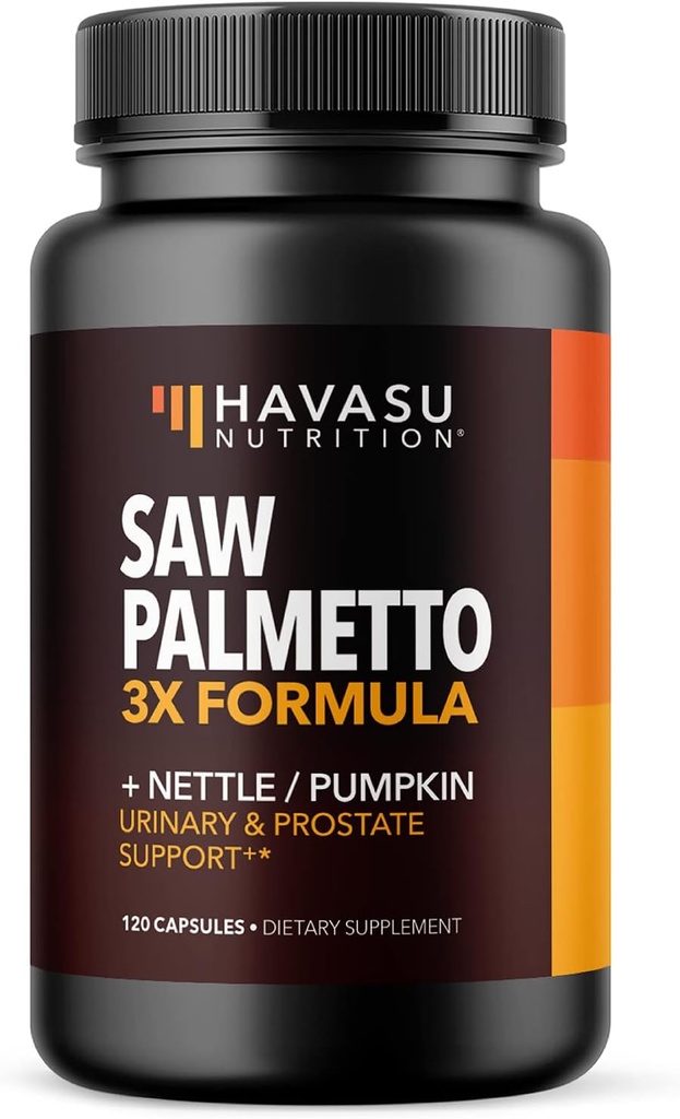 Saw Palmetto συμπλήρωμα με Stinging Nattle και κολοκύθας Seed Extract - Advanced 3X Formula - DHT Blocker urinary Health and Prostate Support for Mens Health - Vegan, Μη ΓΤΟ κάψουλες - 2 Μήνες προσφοράς