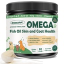 ZEBORA Omega 3 ιχθυέλαιο για σκύλους, άγριο ψάρι σκύλου, EPA & DHA, λάδι κριλ, Kelp, το δέρμα και το παλτό συμπλήρωμα, Anti Itch & Shedding, υποστήριξη ξηρό δέρμα, κοινή υγεία, Αλλεργία σκύλου ανακούφιση