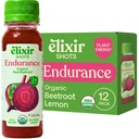 Elixir Shots, αντοχή & ευεξία Shot με κρύο-Pressed 100% βιολογικά συστατικά, τεύτλα, καρότο, σέλινο, λεμόνι, δεν προστίθενται σάκχαρα ή τεχνητά συστατικά, 12 Pack