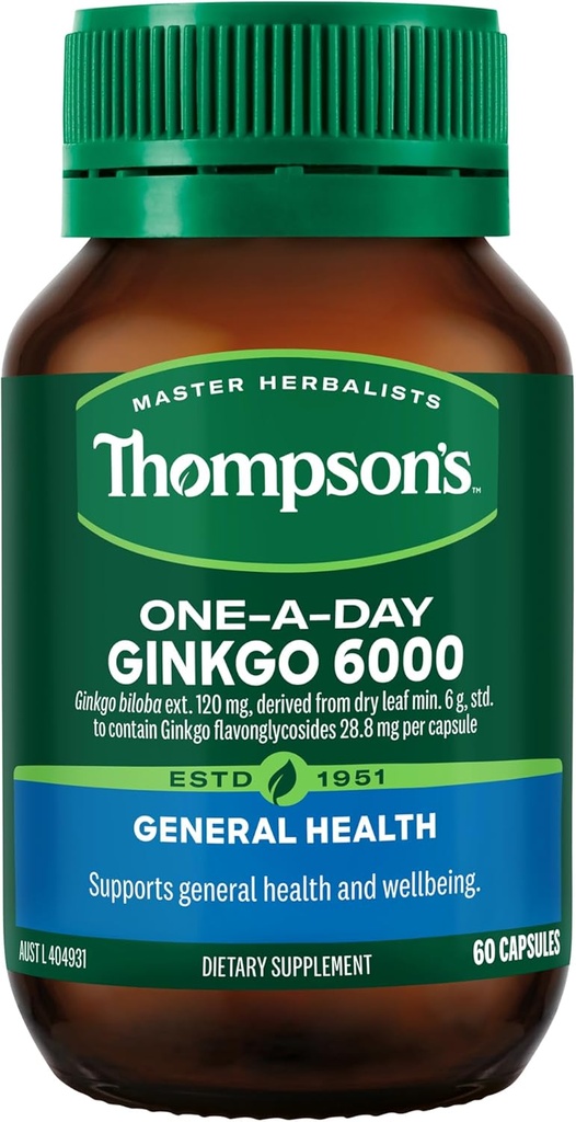 Thompson's One-A-Day Ginkgo 6000mg 60 Capsules