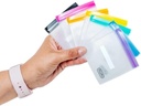 MUMI Mini Zipper Pouch - 7 Μικρές επαναχρησιμοποιήσιμες τσάντες κλειδαριών Zip με εγγράψιμες ετικέτες για ταξίδια, ιατρική, μακιγιάζ, χάπια, μικροσκοπικά Καλλυντικά Organizer Pouchs για τσάντα, γραφείο, πλαστική αποθήκευση