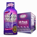 Vitamin Energy Focus+ Extra Strength Energy Shot Berry 48 Pack, 260mg Natural Caffeine, B-Vitamins, CoQ10, Amino Acids, Focus, Productivity & Clarity, Zero Sugar, Gluten-Free, 1.93 fl oz