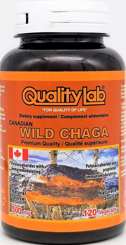 Συμπλήρωμα Wild Chaga 500 mg 120 vegecaps (Κατασκευασμένο στον Καναδά)