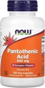 NOW Foods Pantothenic Acid 500mg, 100 Capsules (Pack of 1)