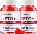 (2 Pack) Pure Slim Keto ACV Gummies - Advanced Formula PureSlim Keto Plus ACV Gummies Apple Cider Vinegar Pure Slim ACV Gummies Συμπλήρωμα διατροφής Κριτικές Άνδρες γυναίκες (120 Gummies)