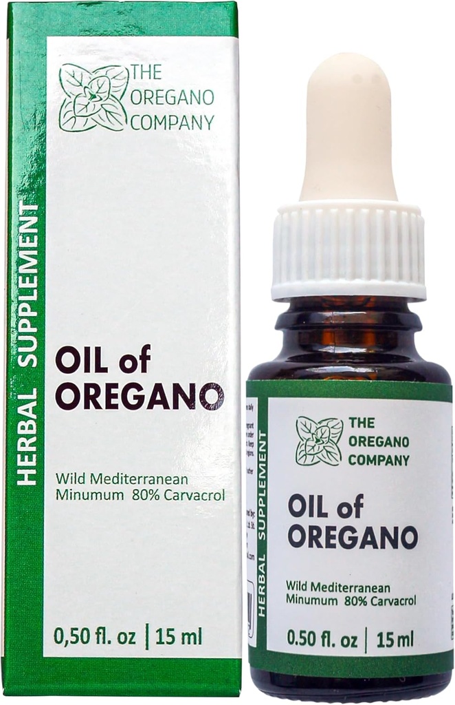 OREGANO ΕΤΑΙΡΕΙΑ - Λάδι Orγανης 0.50 fl. oz 15 ml Υγρό, σταγόνες, Vegan, Χορτοφαγικά, Aceite De Oregano, Συμπληρώματα Βαθμού φαγητών, Υψηλή φυσική δραστικότητα καρβακάρου, Άγριο εκχύλισμα Oilγανίου