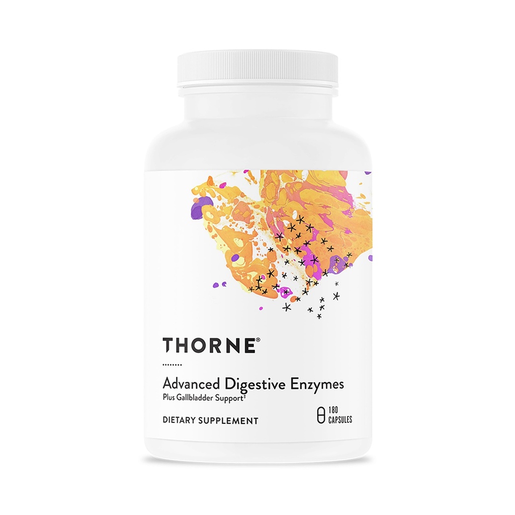 THORNE - Advanced Digestive Enzymes - Blend of Digestive Enzymes to Aid Digestion - Υποστήριξη για την υγεία των ούρων με Pepsin, Ox Bile & Pancreatin* - 90 Υπηρεσίες