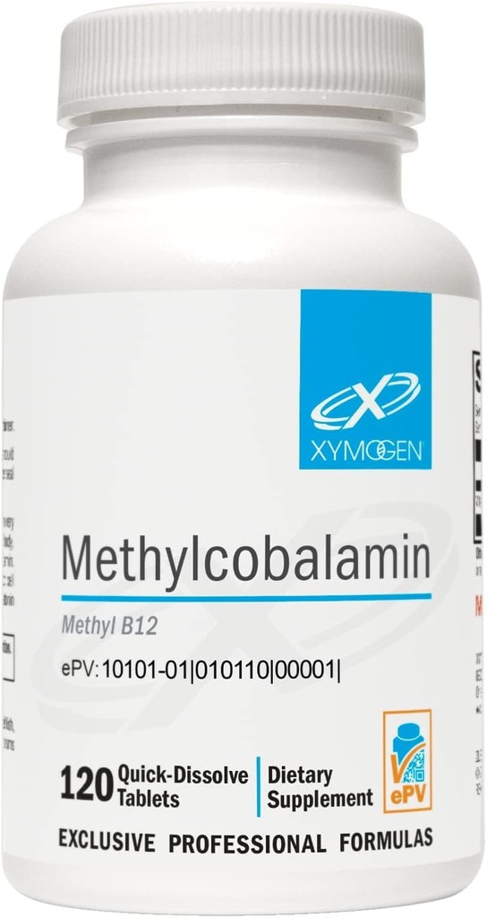 XYMOGEN Μεθυλοκοβαλαμίνη 5.000 mcg - Συμπλήρωμα βιταμίνης Β12 σε Μικρά, Ευχάριστα - Υποστηρίζει Υγιή Μεθυλίωση, Νευρολογική Υγεία, Υγιές Ανοσοποιητικό Σύστημα (120 Δισκία)