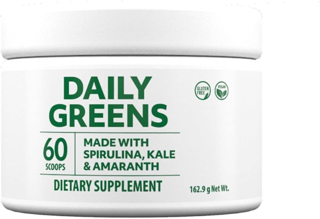 Σκόνη από την αγορά της Αμερικής με Spirulina, Kale, Alfalfa, σιτάρι Grass, κριθάρι Grass, Spiny Amaranth, Spinach, Broccoli, Beetroot, Cherry Fruit, Carrot Root, Ginger Root, Bacillus coagulans