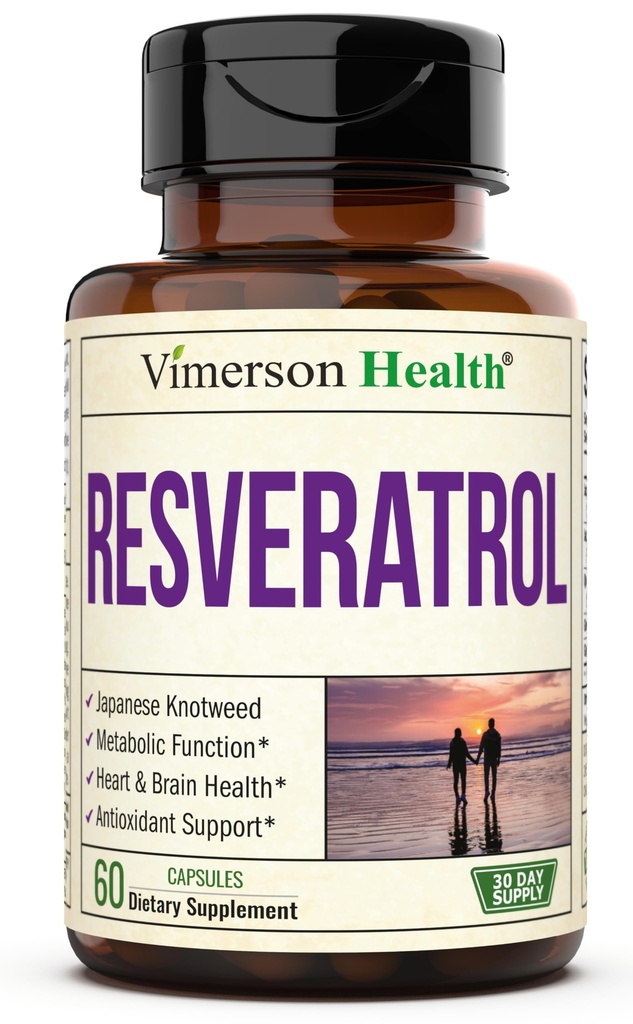 Japanese Knotweed Capsules - Resveratrol Supplement with 1000mg Japanese Knotweed, Green Tea Extract, Quercetin, Grape Extract. Potent Antioxidant for Healthy Aging & Cardiovascular Support. 60 Caps