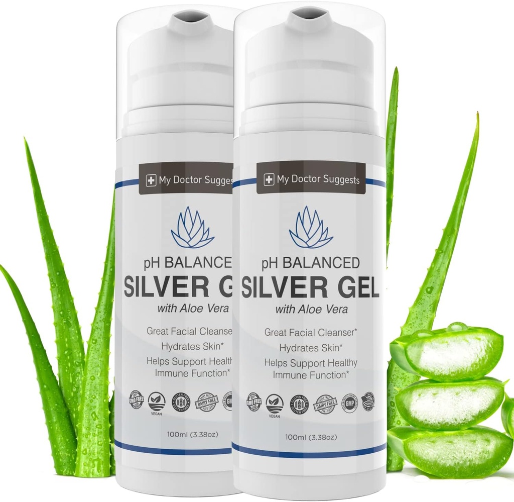 Silver Colloidal Gel with Aloe Vera, 3.38 oz (Pack of 2)