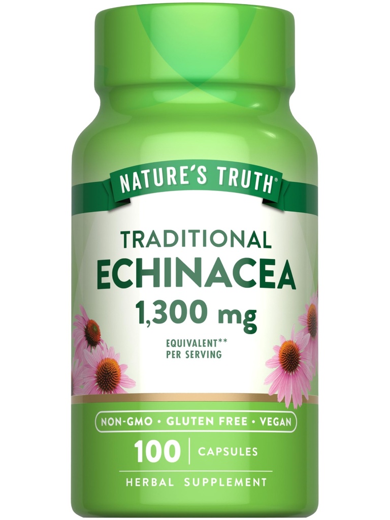Nature's Truth Echinacea Extract Capsules | 100 Count | Non-GMO & Gluten Free