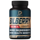 DEDICAD 10in1 Bilberry Extract for Eyes Supplement for 3 Months - with Grape Seed, Carrot, Elderberry, Eyebright, Quercetin & More Herbs - Non-GMO, Gluten Free - 90 Vegan Capsules