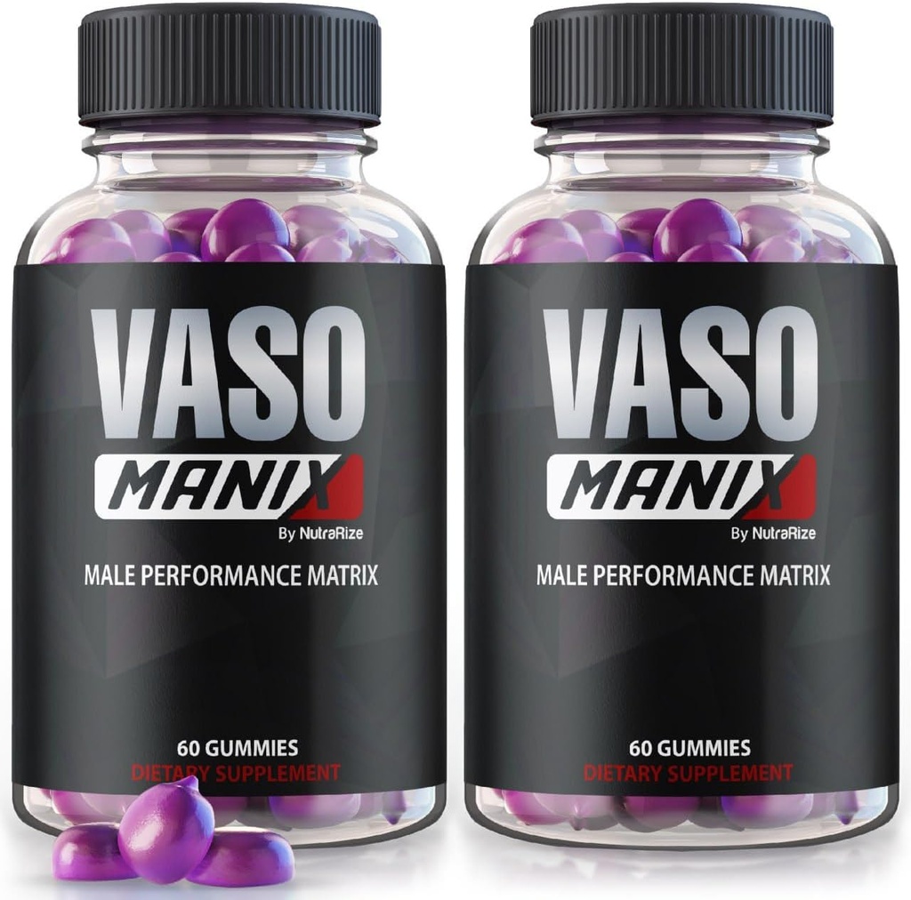 (2 Pack) VasoManix Gummies, Vaso Manix Classic Male Supplement, All Natural Formula for Men, Premium Gummy to Support Performance, Confidence and Overall Health, Official Reviews (120 Gummies)