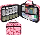 Μεγάλες Padded μπουκάλι Organizer, Τσάντα Ιατρικής, Θήκη, Carrier για Φάρμακα, Βιταμίνες, και Ιατρικές Προμήθειες - Travel Medicine Organizer και Αρχική Αποθήκευση Med Bag - Καρδιές (Χωρίς Κλείδωμα)