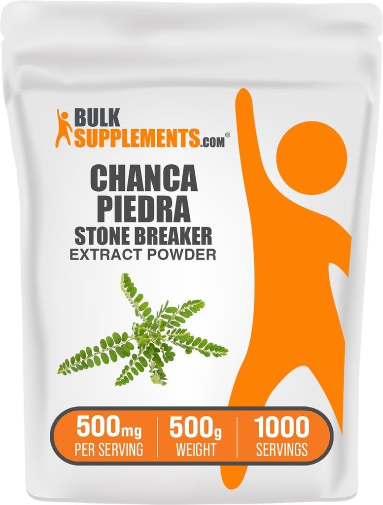 BulkSupplements.com Chanca Piedra Extract Powder - Chanca Piedra Stone Breaker, συμπλήρωμα υποστήριξης νεφρών - Vegan & Gluten Free, 500mg ανά υπηρεσία, 500g (1.1 lbs) (πακέτο των 1)