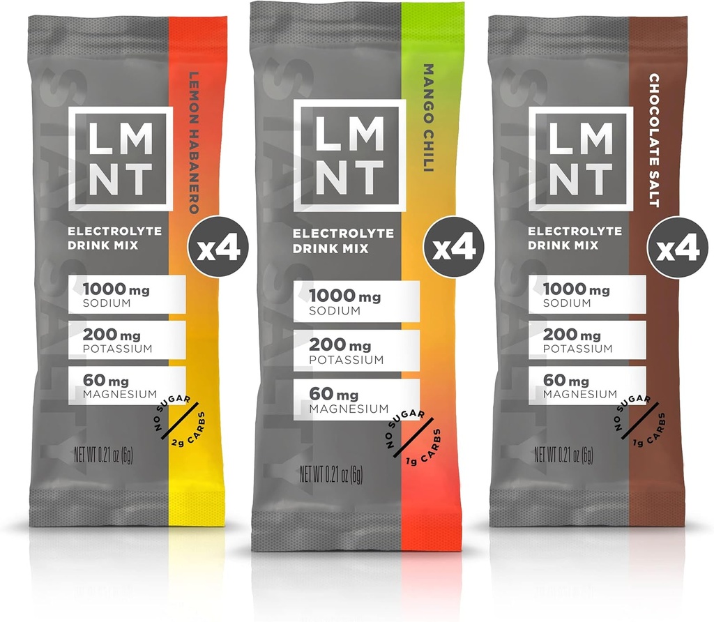 LMNT Keto Electrolyte Powder Packets | Paleo Hydration Drink Mix | No Sugar, No Artificial Ingredients | Fiesta Pack | 12 Stick Packs