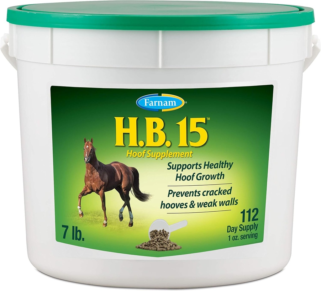 Farnam HB 15 Hoof συμπλήρωμα, υποστηρίζει υγιή οπλή ανάπτυξη 7 Λίρες, 112 Ημέρα προσφοράς