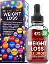 Night Time Weight Loss Diet Drops - Έλεγχος όρεξης, Fat Burner, Μεταβολισμός Booster - Μηλίτης μηλίτη Ξίδι - Κανέλα - Καγιέν πιπέρι