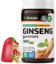 BIO KRAUTER Panax Ginseng Gummies - 1500 mg Strength - 60 Count - Chewable Red Ginseng Supplement - Immune Support Gummies - Vegan, Pectin-Based, Non-GMO