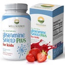 Natural Antihistamine Supplement, Sinus & Allergy Relief for Pollen, Pet Dander, Dust, Mold, and Odors, 60 Strawberry Fruit Punch Chewable Tablets