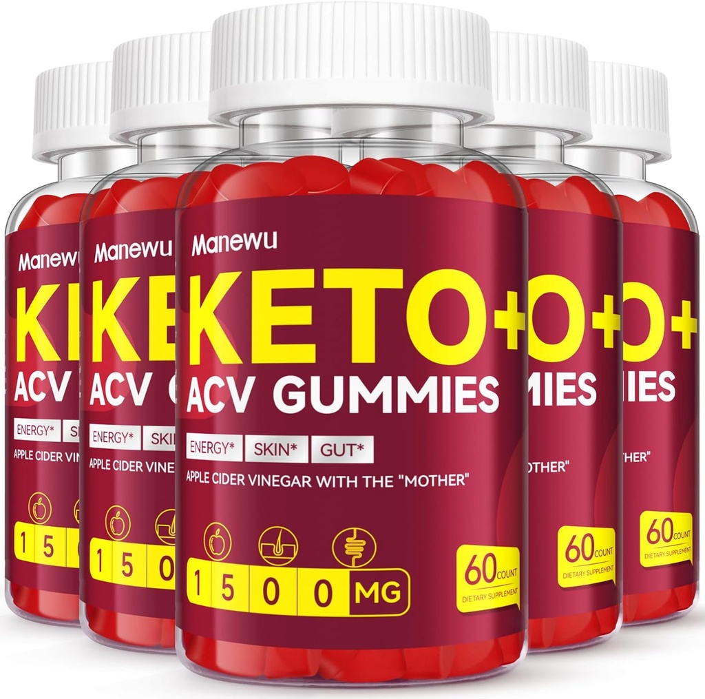 Keto ACV Gummies - 1500mg μηλίτη μηλίτη ξύσμα με μητέρα - Vegan, μη GMO, Organic μηλίτη μηλίτη γούνας για γυναίκες άνδρες, Detox & Cleanse, 5 Pack