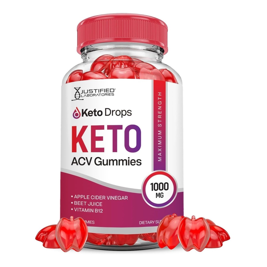 Justified Laboratories Keto Drops Keto ACV Gummies Advanced Formula 1000MG Keto Drops Keto Gummies Apple Cider Vinegar Formulated with Ρόδι με σκόνη χυμού τεύτλων B12 Vegan Non GMO 60 Gummys