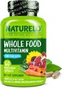 NATURELO Teen Multivitamin - Whole Food Multivitamin for Teenage Boys - Minerals Supplement for Active Kids - with Plant Extracts - Non-GMO - Vegan & Vegetarian - 60 Capsules