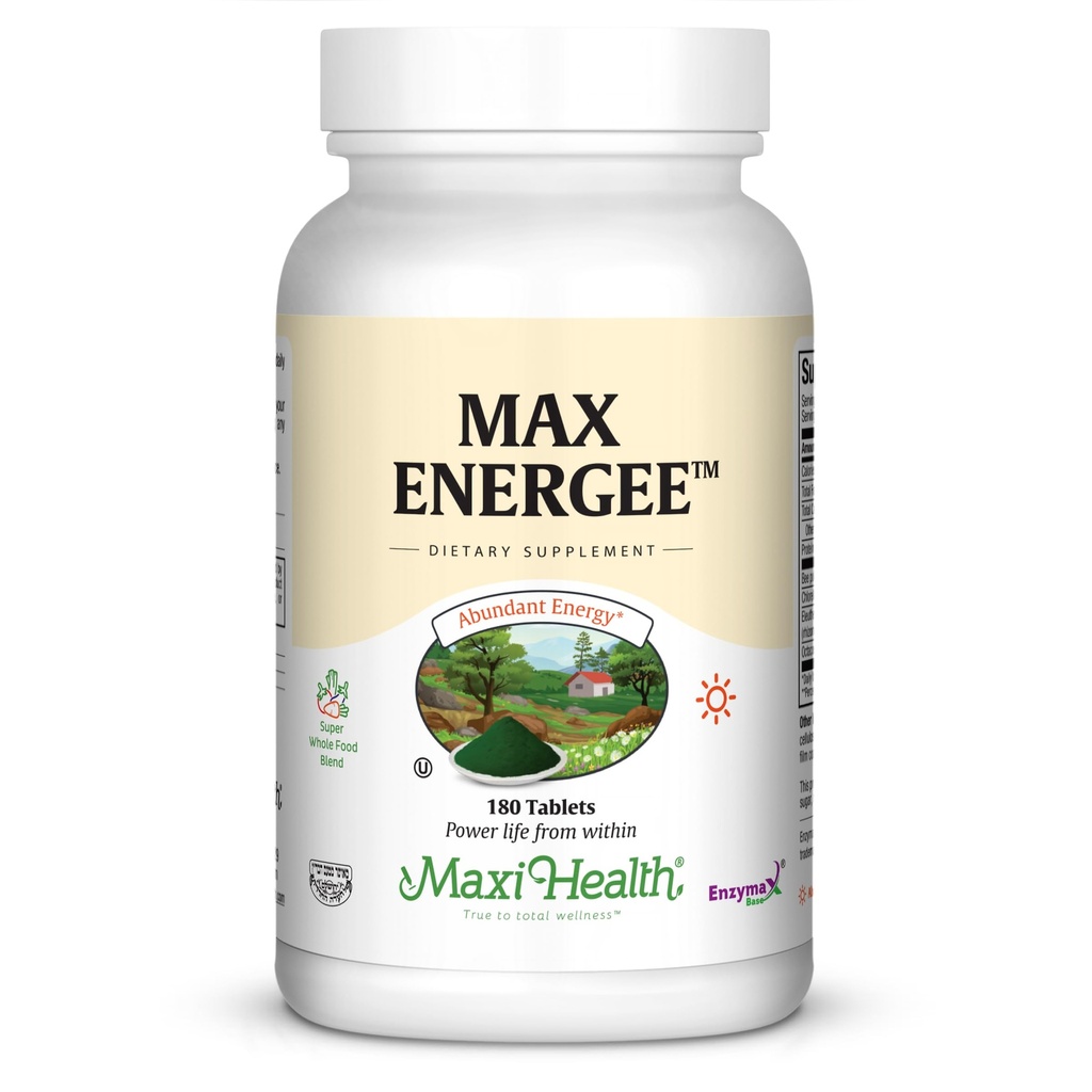 Maxi Health Max Energee - Φυσική ενέργεια και Stamina Booster - 180 δισκία - Kosher