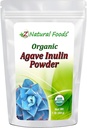 Z Natural Foods Βιολογικά Agave Inulin σκόνη, Φυσικές Ίνες συμπλήρωμα, Prebiotic Superfood σκόνη για ποτά, smoothies, και Συνταγές, Ακατέργαστο, μη-GMO, Vegan, Gluten-free, Kosher, 1 lb