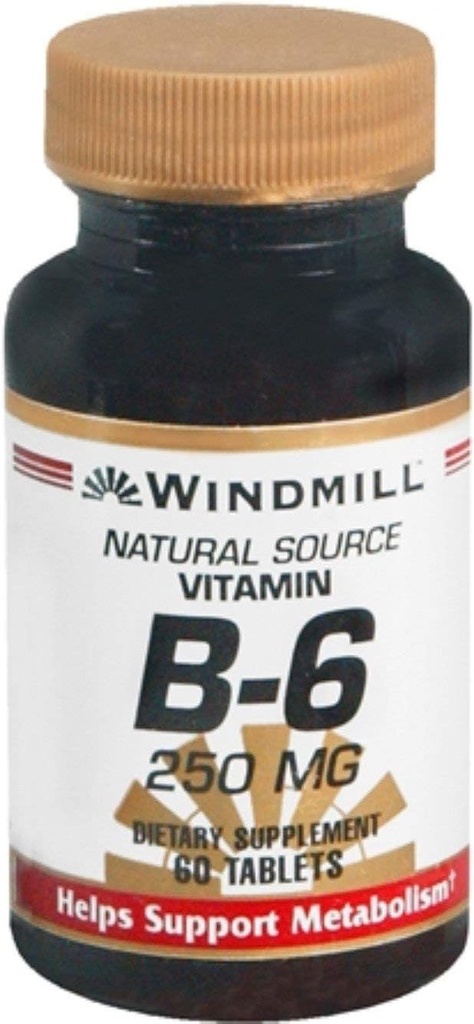 Ανεμόμυλος Βιταμίνη B-6 250 mg Δισκία 60 Δισκία (Συσκευασία 3)
