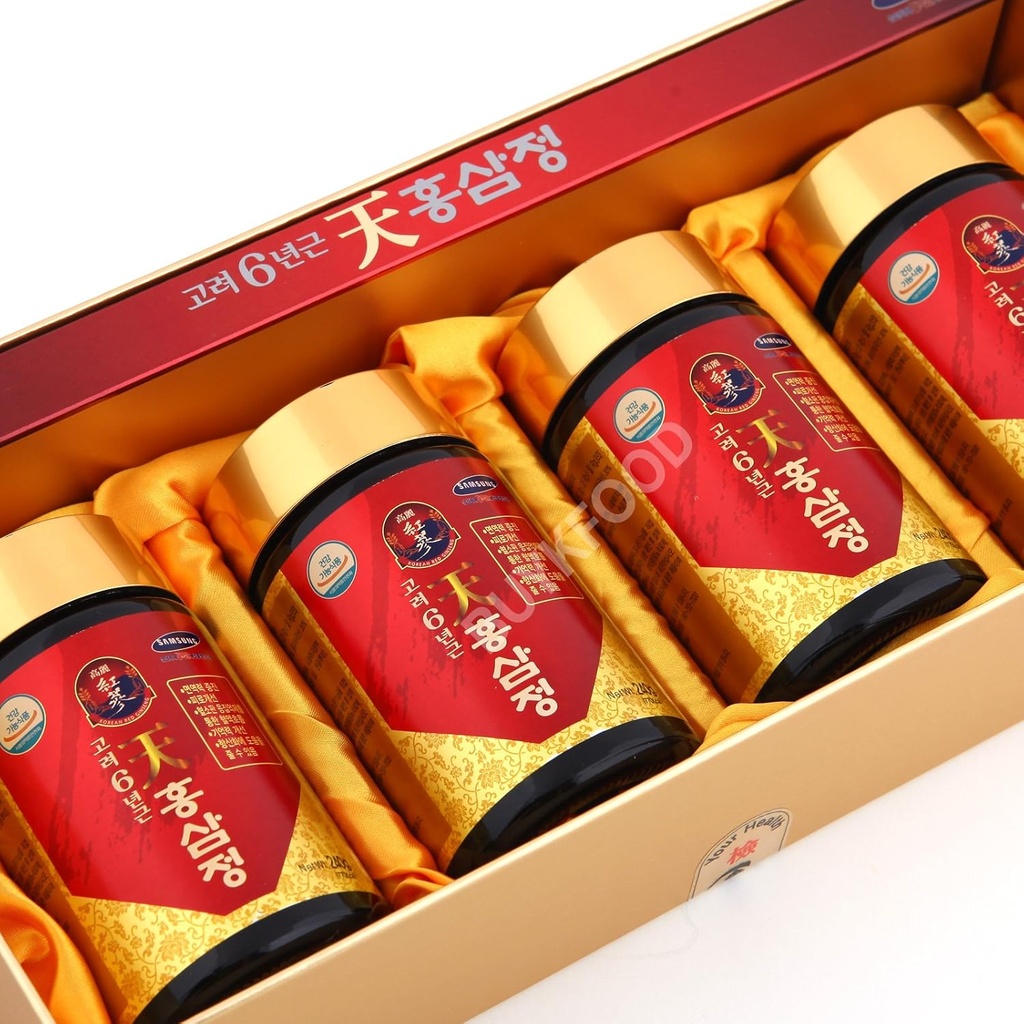 Κορεάτικα 6 χρόνια Red Ginseng Gold Extract, 240g (8.5oz) X 4ea, Sapoin, Panax