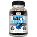 Kaya Naturals Probiotic 40 Δισεκατομμύρια CFU - Προβιοτικά για τις γυναίκες, Προβιοτικά για τους άνδρες και τους ενήλικες, Natural - Gut Health & Immune Support Supplement - Promotes Digestive Health - 30 Count