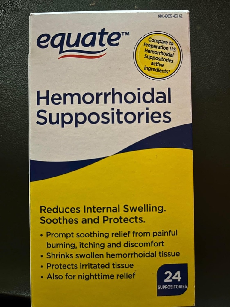 Equate Hemorrhoidal Suppositories 24 Ct by Equate