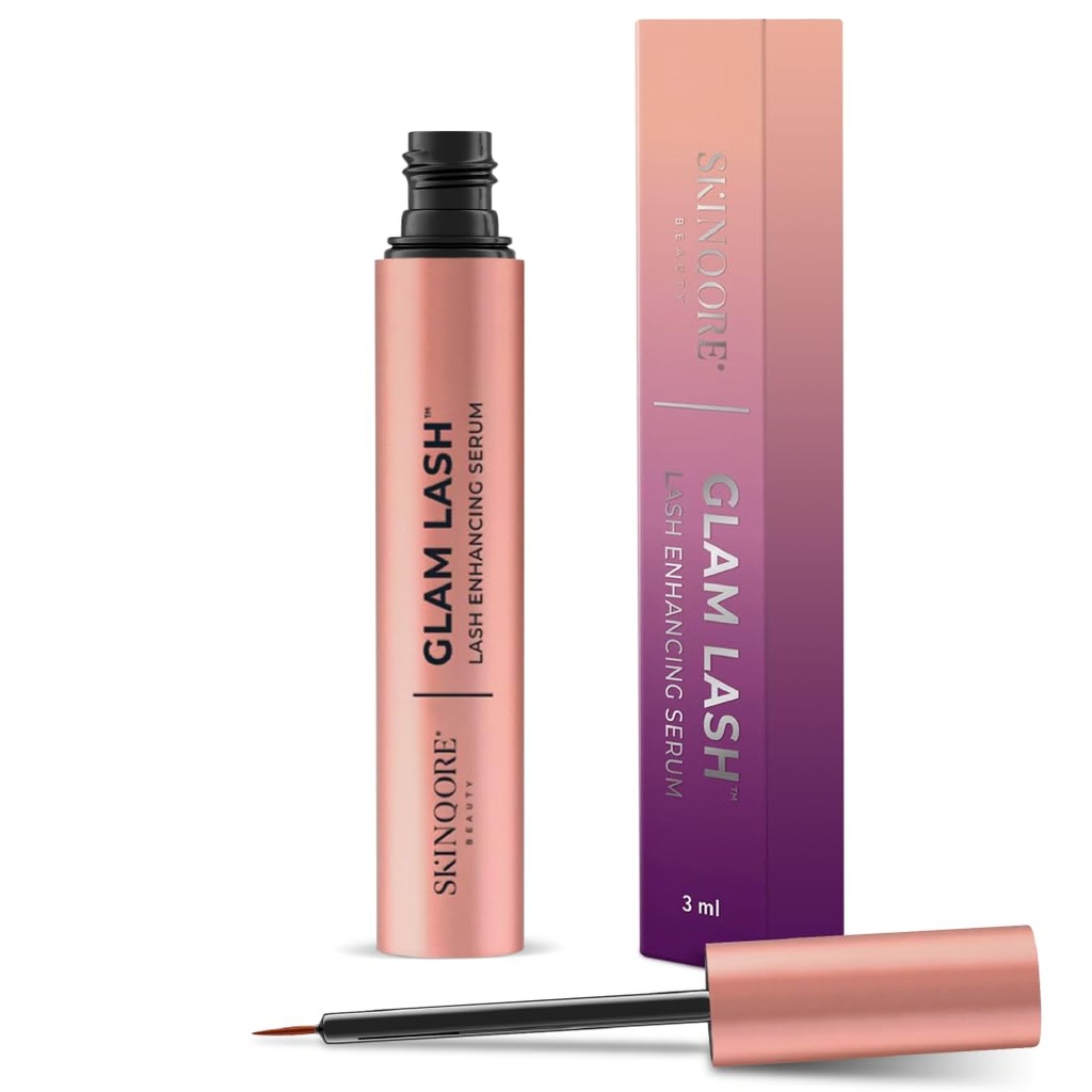 GlamLash Eye lash Growth Serum | Rapid Lash Conditioner | Grow Longer Thicker Lashes | Keratin Peptides and Amino Acids Eyelash Enhancing Serum | Natural Eyelash Growth | USA Made - 3ml