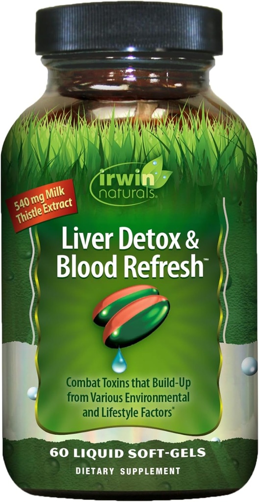 Irwin Naturals Ήπαρ Αποτοξίνωσης & Αίμα - 60 Liquid Softgels - Συκώτι & Αντιοξειδωτική Υποστήριξη