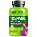 NATURELO Prenatal Multivitamin with Gentle Chelated Iron, Methyl Folate, Plant Calcium & Choline - Vegan, Vegetarian - Non-GMO - Gluten Free - 180 Capsules - 2 Month Supply
