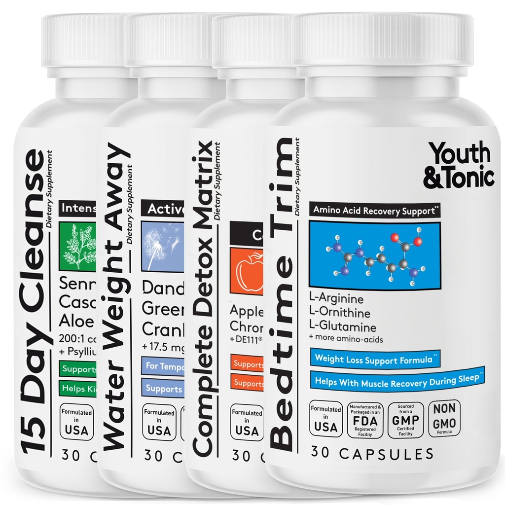 Youth & Tonic Bedtime Trim Detox Cleanse Kick Off Διαχείριση βάρους - 120 χάπια