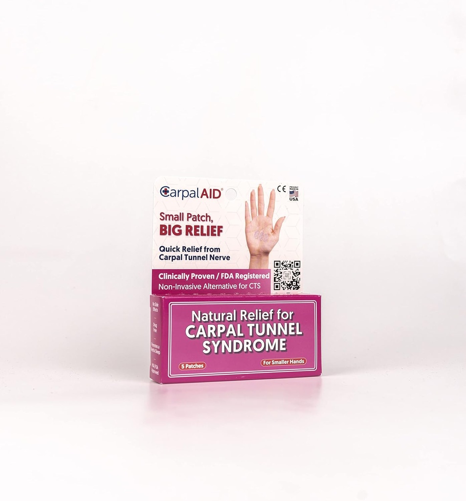 Patch for Carpal Tunnel Relief – Revolutionary Patented Technology – Clinically Provened Medical Adhesive Provides Relief for Carpal Tunnel (Μικρή – 5 Pack)