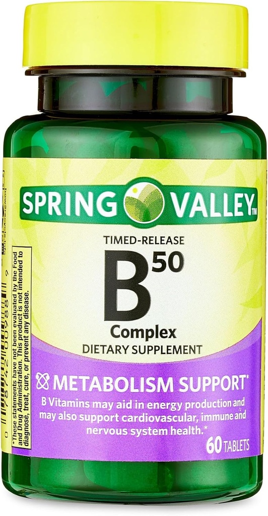 B-50 Complex Timed-Release Tablets Dietary Supplement, 60 Count