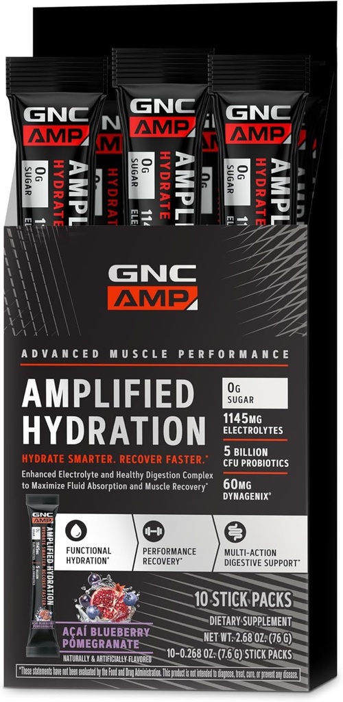 GNC AMP Ενισχυμένη Ενυδάτωση Ηλεκτρολυτικό Ποτό σε σκόνη Mix 