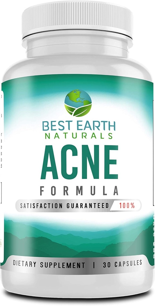 Best Earth Naturals AcneSupplement Formula Blemish Blocker βοηθά στην προώθηση του Clear, Radiant, Healthy Skin + Καταπολέμηση Blemishes από Εντός 30 κόμη