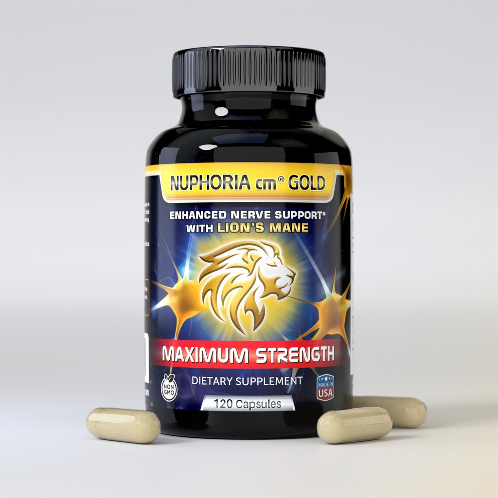 Nuphoria cm® Gold - Nerve Support Formula με R-Alpha Lipoic Acid και Premium B Βιταμίνες - 30 ημέρες προσφοράς 120 κάψουλες