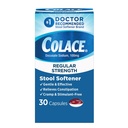 Colace Regular Strength Stool Softener for Gentle Recipation Relief, No. 1 Doctor Recommended Stool Softener Brand, 100 mg Docusate Caps, 30 Count