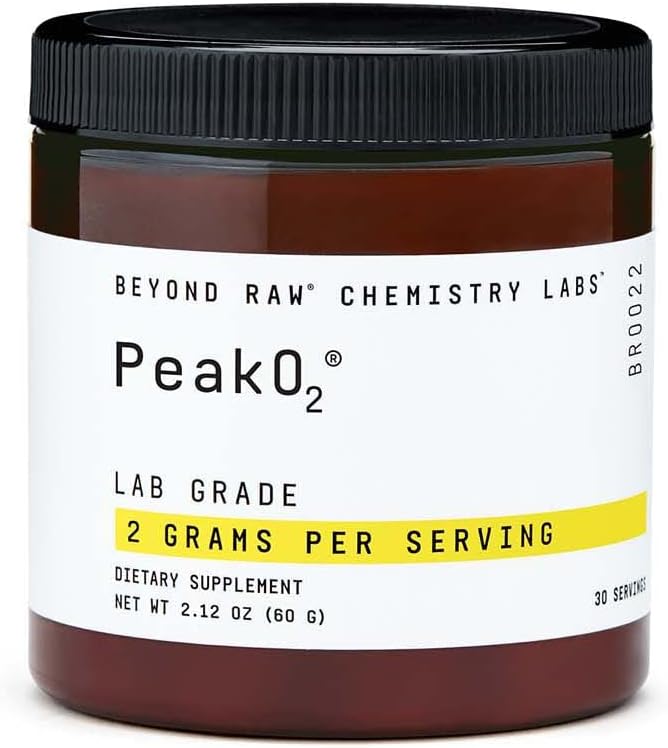 BEYOND RAW εργαστήρια χημείας Peak 02 σκόνη, παρέχει αντοχή κατά τη διάρκεια των προπονήσεων, 30 εξυπηρετήσεις