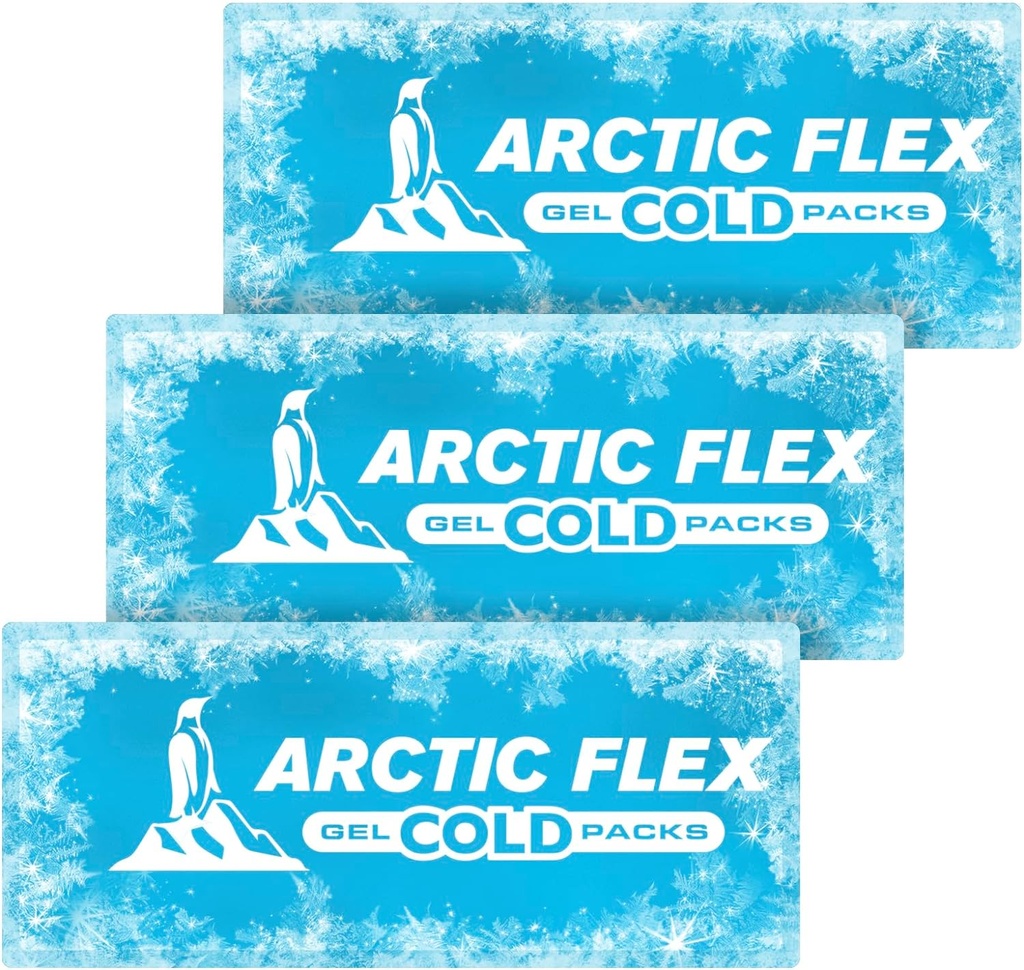 Arctic Flex Gel Replacement Packs - Sized for Knee Ice Brace - Ψυχρή και καυτή θεραπεία για τραυματισμούς, ανακούφιση πόνου, πρήξιμο - για επαναχρησιμοποιήσιμη συμπίεση Wrap - για αθλητικούς τραυματισμούς, γυναίκες και άνδρες