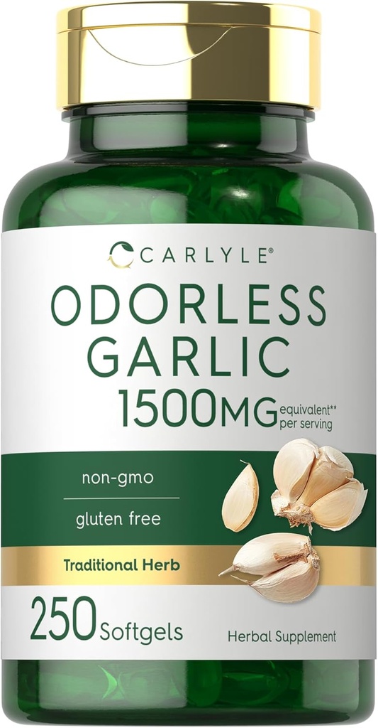 Carlyle Odorless σκόρδο Softgels 1500mg 
