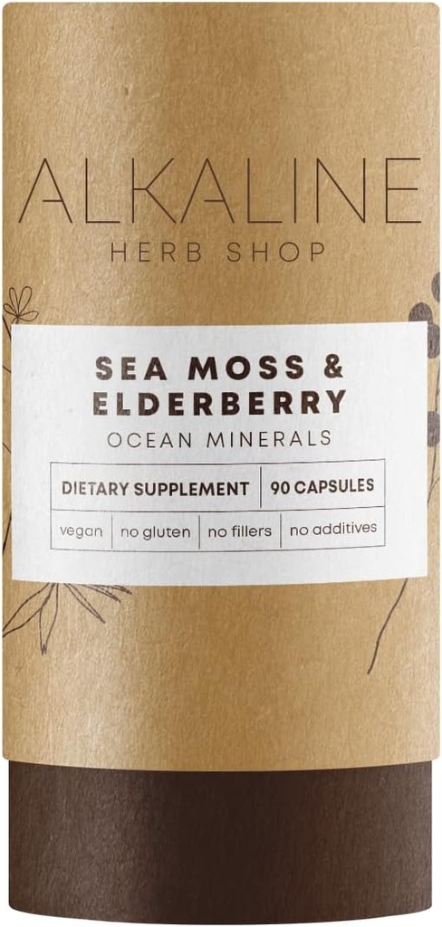 Alkaline Herb Store Sea Moss and Elderberry συμπλήρωμα 90 κάψουλες