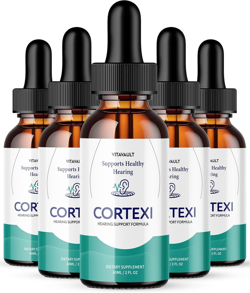 Cortexi Ear Drops - Cortexi Hearing Support Drops, Cortexi Drops, Cortexi Reviews - Promotes Auditory Clarity, Supports Healthy Hearing 5 Packs